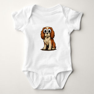 Body Para Bebê Ilustração de cachorrinho com olhos saltados fofos