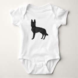 Body Para Bebê Ilustração de cachorro cartoon pastor alemão preto