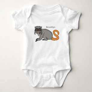 Body Para Bebê Ilustração de cartoon do adorável Tamarin Imperado
