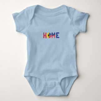 Body Para Bebê Ilustração de Casa 4 de Julho