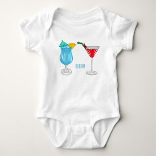 Body Para Bebê Ilustração de desenho animado coquetel