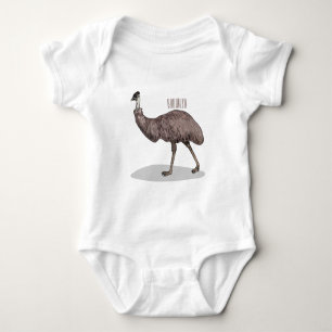 Body Para Bebê Ilustração de desenho animado de aves da Emu