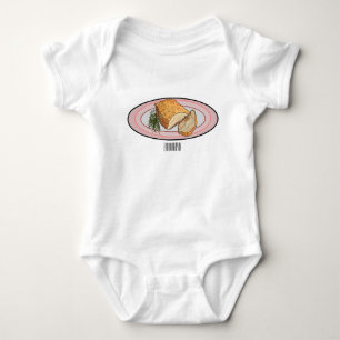 Body Para Bebê Ilustração de desenho animado de barriga de porco