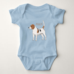Body Para Bebê Ilustração de desenho animado de cachorro Beagle