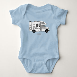Body Para Bebê Ilustração de desenho animado de Campervan