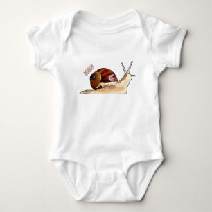 Body Para Bebê Ilustração de desenho animado de caracol