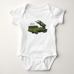 Body Para Bebê Ilustração de desenho animado de mísseis militares