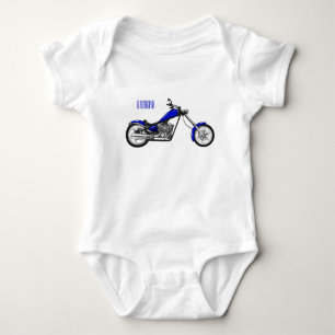 Body Para Bebê Ilustração de desenho animado de motocicleta Chopp