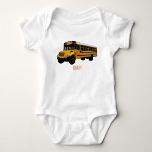 Body Para Bebê Ilustração de desenho animado de ônibus escolar