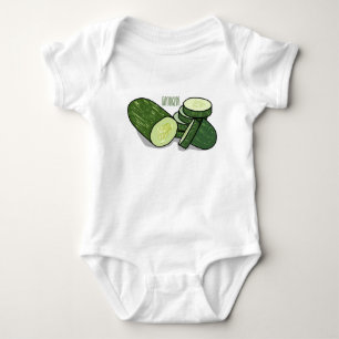 Body Para Bebê Ilustração de desenho animado de pepino