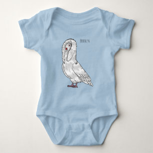 Body Para Bebê Ilustração de desenho animado de pombo-jacobino