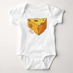 Body Para Bebê Ilustração de desenho animado de queijo