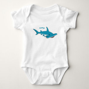 Body Para Bebê Ilustração de desenho animado de tubarão-martel