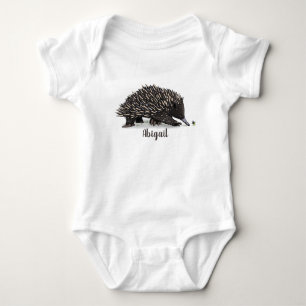 Body Para Bebê Ilustração de desenho animado de um cute equidna c