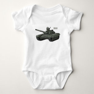 Body Para Bebê Ilustração de desenho animado do Tanque