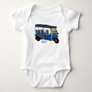 Body Para Bebê Ilustração de desenho animado Tuk tuk