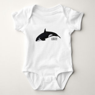 Body Para Bebê Ilustração de desenho da baleia assassina