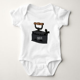 Body Para Bebê Ilustração de desenho de ferro do carvão