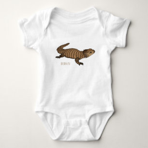 Body Para Bebê Ilustração de desenho de lagarto girado por Armadi