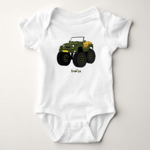 Body Para Bebê Ilustração de desenho de um caminhão monstro verde