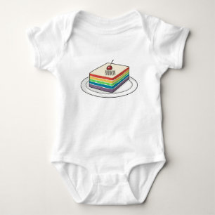 Body Para Bebê Ilustração de desenho do bolo-arco-íris