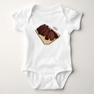 Body Para Bebê Ilustração de desenho do peito de carne
