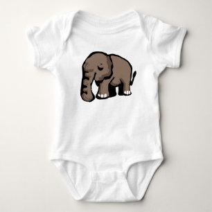 Body Para Bebê Ilustração de Elefante de Desenho Animado Fofo Bod