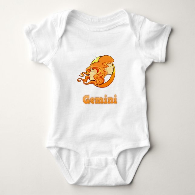 Body Para Bebê Ilustração de Gêmeos (Frente)