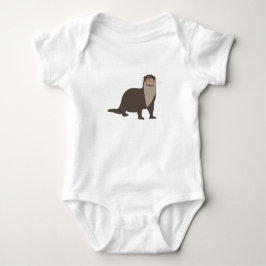 Body Para Bebê Ilustração de Lontra Cuta