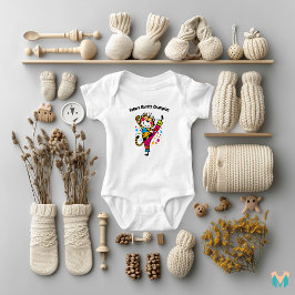 Body Para Bebê Ilustração divertida de Karate Tiger