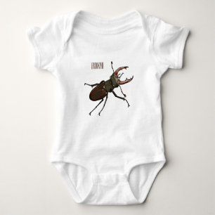 Body Para Bebê Ilustração do desenho animado do besouro do Stag