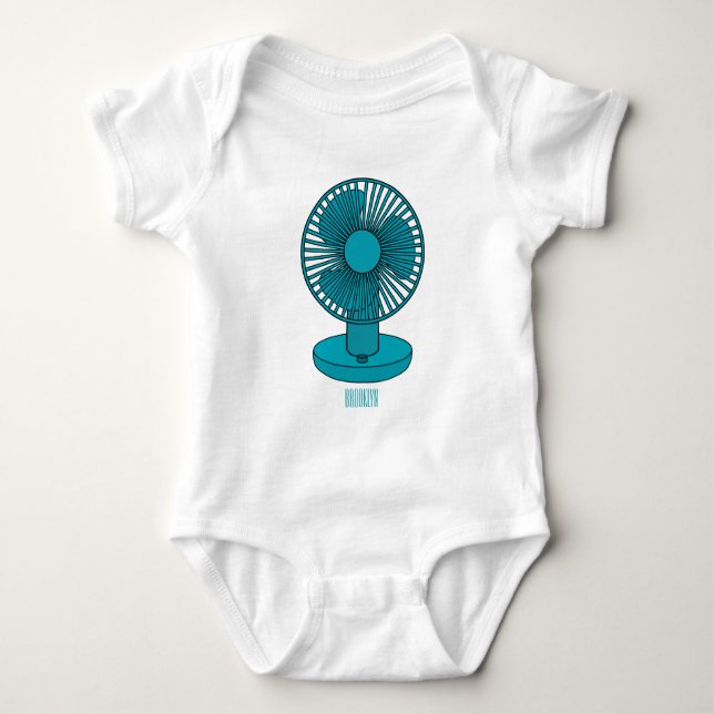 Body Para Bebê Ilustração do desenho do ventilador (Frente)