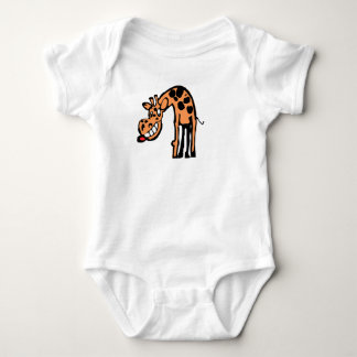 Body Para Bebê Ilustração Engraçada de Girafa Desenhada à Mão