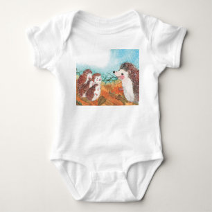 Body Para Bebê Ilustração Hedgehogs 