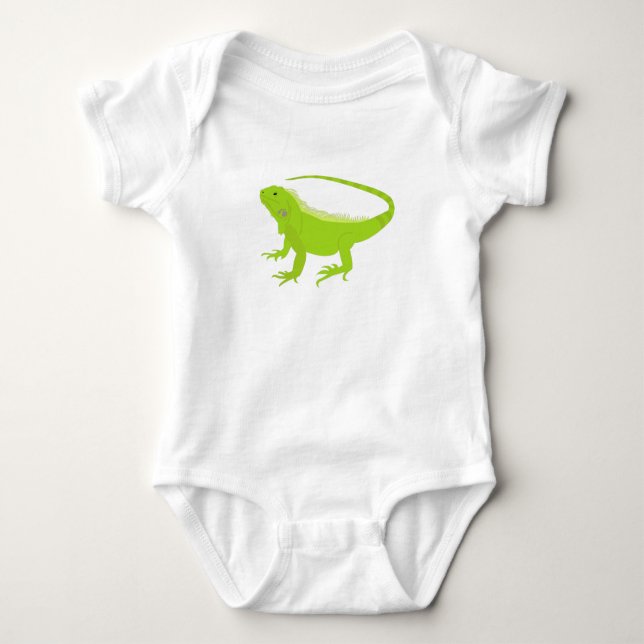 Body Para Bebê Ilustração Iguana Lizard (Frente)