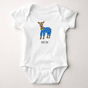 Body Para Bebê Ilustração Personalizada de Pijamas de Visto de 