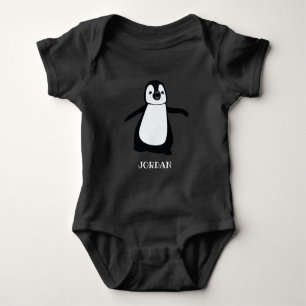 Body Para Bebê Ilustração personalizada de pinguim bebê fofo pret