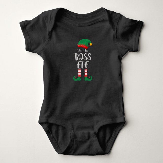 Body Para Bebê Im The Boss Elf Matching Christmas (Frente)