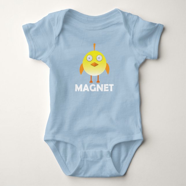 Body Para Bebê Ímã de Garota - Bodysuit de Jersey de Bebê (Frente)
