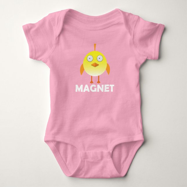 Body Para Bebê Ímã de Garota - Bodysuit de Jersey de Bebê (Frente)