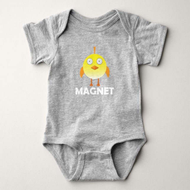 Body Para Bebê Ímã de Garota - Bodysuit de Jersey de Bebê (Frente)