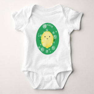 Body Para Bebê Imagem das bolhas de fruta de limão-branco