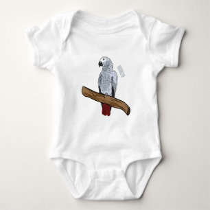 Body Para Bebê Imagem de desenho animado de cinza africana