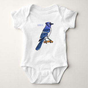 Body Para Bebê Imagem de desenho animado de pássaro azul