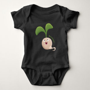 Body Para Bebê Imagem de desenho animado de sementes felizes e bo
