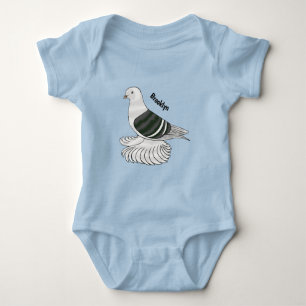 Body Para Bebê Imagem de desenho animado do pombo-escudo-saxão