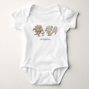 Body Para Bebê Imagem de desenhos animados de esquilos engraçado