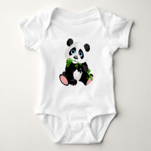 Body Para Bebê Imagem de Panda Design Baby Jersey Bodycase