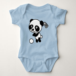 Body Para Bebê Imagem de Panda Design Baby Jersey Bodycase
