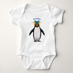 Body Para Bebê Imagem do desenho animado de pinguim macarrão-bra